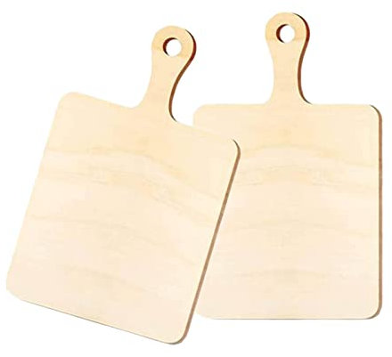 WYIPENGF Juego de Tablas de Cortar de 6 Mini Tablas de Cortar de Madera, Bandeja de Tabla de Cortar, Kit de Tabla de Queso, Tabla de Madera para Bandeja de Manualidades