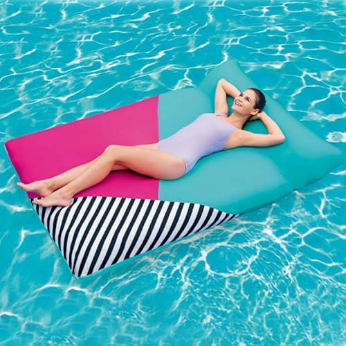 UGEFKMQ Sitzsack Erwachseneschwimmender Sitzsack Für Schwimmbad, Schwimmender Sitzsack, Lazy Sand, Sofa, Oxford-Stoff, Wasserdicht (Keine Füllung), 140 cm X 180 cm,Schwebende Reihe,200Cm*129Cm