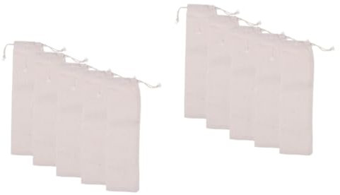 Alipis 10pcs Lightweight Straw Carrying Case Pouch Reusable Straws Bag Easy Wash Travel Toiletry Bag