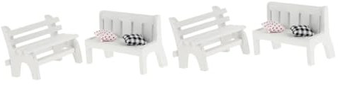 TOYANDONA 4stücke Holzstuhl Deko Figur Kreative Wohnaccessoires Für Wohnzimmer Und Schlafzimmer Handgefertigte Miniaturmöbel Kissenstuhl Horizontale Bank Für Stilvolle Inneneinrichtung