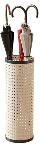 FUHAI-666 Schirmständer Imitation Rattan Umbrella Stand, Round Umbrella Holder, Home Umbrella Stand, Hallway Reception Furniture, Porch Decor Rack Regenschirmständer(White-A)