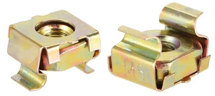 QUARKZMAN Dadi a Gabbia M5 per Armadi Rack Server, Acciaio Carbonio Zincato Giallo, 50pz