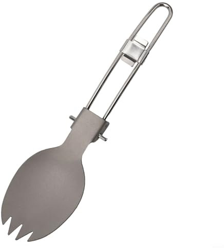 Outdoor Flatware Set, Foldable Spoon Spork Fork, Matte Finish (Spork)