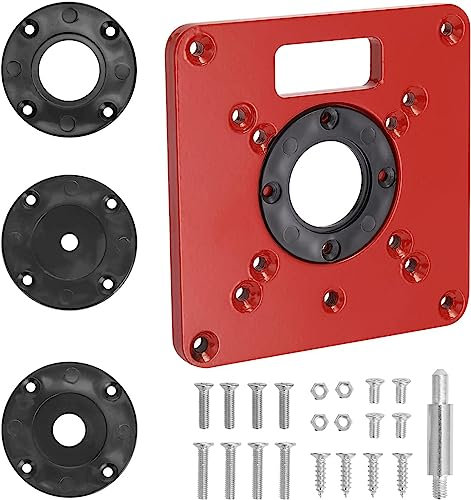 JDQTPOET Woodworking Table Top Insert Mounting Plate, Router Table Featherboards, Wood Tools Trimming Milling Machine with Accessories