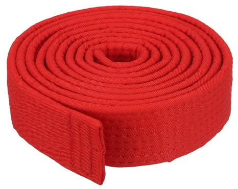 PATIKIL Taekwondo Colored Ranking Belt 1.6 x7.2Ft 2.2m, Polyester Martial Arts Judo Karate Belt for Coach Teaching Practice, Red