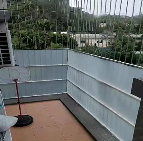 Brise-vue pour balcon - Panneau de clôture en acrylique givré - Imperméable - Pare-soleil pour auvent extérieur - 118 x 180 cm