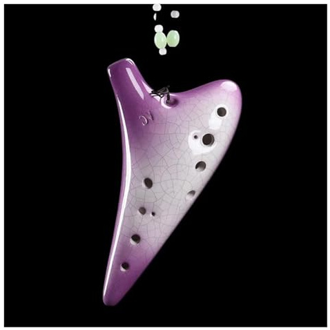 Starter Okarina Blasinstrument Lila Keramik Okarina 12 Löcher Alto C Key AC Ocarina Of Time Mit Zubehör Professionelle Ocarinas Musik Instrument