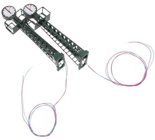 NUOBESTY 2 Piezas de Luz del Tren Ferroviario Miniatura en Metal Abs, Instalación Personalizada, Modelo Compacto y Coleccionable para Decoración en Estanterías o Escritorios