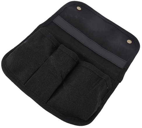 Aoaoy Armile Slopes of the Storage Bag Camping, Double Layers Side Bags with Vintage Measuring Buckles for Armrests, Tent Poles or Other Equipment (Black)