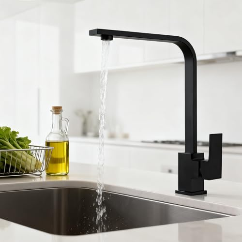 Kitchen Sink Mixer Tap, Stainless Steel Kitchen Tap with 360° Swivel Spout