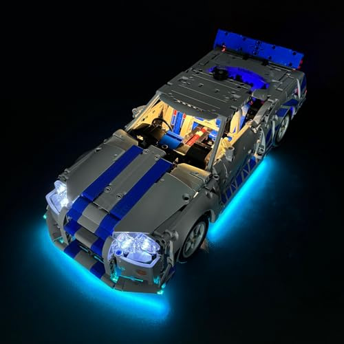 Kit di luci compatibile con Lego 2 Fast 2 Furious Nissan Skyline GT-R (R34) Set di costruzione auto (modello non incluso) - Illuminazione creativa per Lego Technic 42210 Set da costruzione (versione