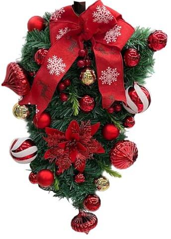 Ghirlanda Natalizia per Porta Corona di Natale Ghirlanda Decorazione Interno e Esterno Decorazione Natalizia Per Scale Corona Innevata Decorazioni Natalizie Esterno