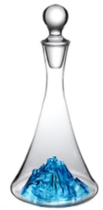 Carafe a Decanter Vin Carafe À Vin En Cristal Avec Aérateur Iceberg Bleu Et Bouchon, Accessoires For Le Décanter Liqueur(1000ml)