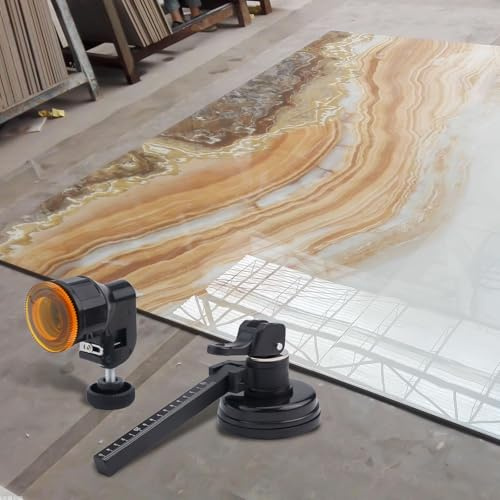 Glasschneider in Industriequalität mit Saugnapf zum Schneiden von Glas und Porzellanfliesen, professionelles Glasschneidewerkzeug mit Kompass und Radklinge für Heimwerker und Renovierung zu Hause (200