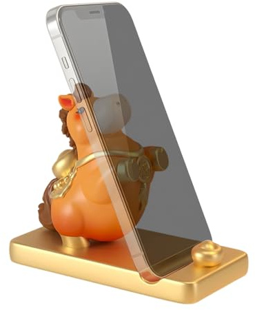 Supporto per telefono da scrivania, design a cavallo, supporto per cellulare, benedizione della ricchezza, carino supporto per telefono, per ragazze, adolescenti, bambini, donne, casa, ufficio, calza