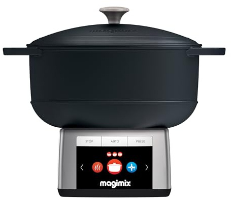 Magimix Cook Expert Set avec Cocotte 7L - Robot de Cuisine avec Accessoire Cocotte Aluminium - Idée Cadeau, Chrome