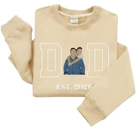 LJYTMZ Felpa Personalizzata, Felpa Ricamata Personalizzata per Mamma, Pullover Ricamato Personalizzato con Nomi, Felpe per Coppie - Regali di Festa per Mamma papà Nonni