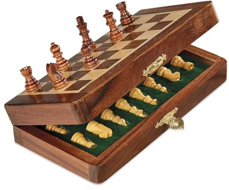 Dal Negro Scacchiera Legno Quadrata pieghevole 19x19
