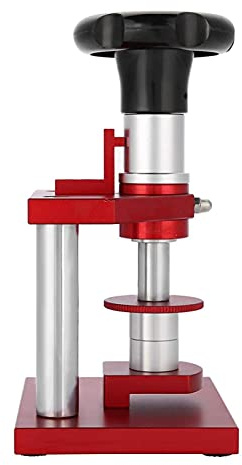 Uhrenpresse Uhrenreparaturwerkzeuge mit Schraubentyp und Präzise Kristalllünette Uhrendeckelabdeckung Presswerkzeug für 5500A und 5500C mit 20 Matrizen M6 Gewinde
