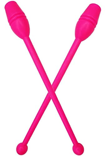 Muzrunq Rythmique Gymnastique bâton Ruban Clubs Gymnastique Formation bâton de Danse Gymnastics Stick Sport équipement Outil pour Enfants Adultes 13,78 Longueur 2 pcs