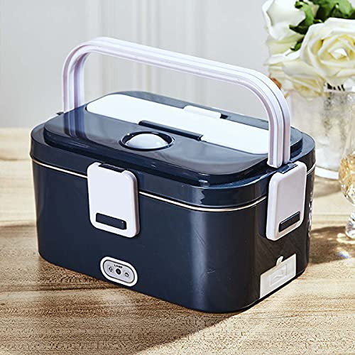 Scaldavivande Elettrico per Alimenti, Scaldavivande Portatile 2 in 1 per Auto e Casa, Contenitore per Alimenti Riscaldato per Ufficio per Camion per Adulti con Contenitore in Acciaio Inossid