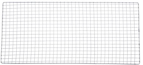 sourcing map 2pcs Square BBQ Grill Net 26x60cm Electroplated Stainless Steel Barbecue Mesh Mat for Baking Smoking Charcoal Grilling Roasting