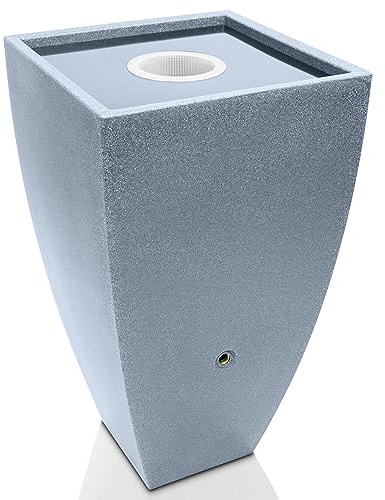 YourCasa PureFlow PureFlow - Barril de lluvia (200 L, con rosca de metal y cesta de filtro), color gris