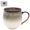 The Leonardo Collection Lesser & Pavey Reactive Glaze Ceramic Mug Brown Black Coffee Tea Cup | Half Speckled Lovely Gift for Special Occasions - Elements