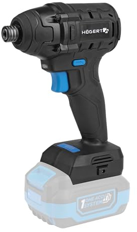 HÖGERT TECHNIK Avvitatore a impulsi a batteria 18V brushless, 200 Nm, 1/4'' HEX, LED, 3 livelli, senza batteria, ingranaggi in metallo