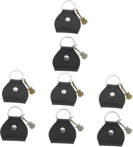 ibasenice 8stücke Guitar Pick Holder Keychain Pu Stilvolle Aufbewahrung Für Gitarren-plektren Geschenkidee Für Musikliebhaber Und Für Weihnachten Geburtstage Und Besondere Anlässe