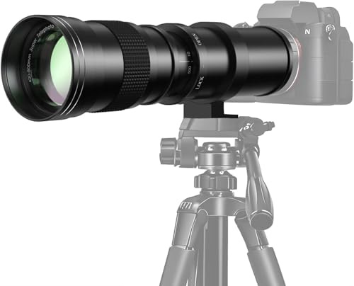 420-800mm F/8.3-16 Manual Telephoto Zoom Lens 67 mm Filters Compatible with Sony A7C A7R A7S A7II A6700 A6600 A6500 A6400 A6300 A7IV A7III A7RIII