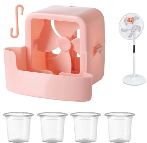 Genérico Accesorio Refrigerador De Ventilador Con caj-a De Hielo, Dispositivo De Enfriamiento Colgable Para Ventiladores De Suelo Y Oscilantes, Enfriador De Aire Portátil Verano Para Hogar Oficina