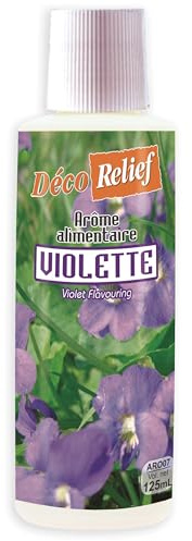 Déco Relief - Arôme Liquide Violette 125 ml - Arôme Alimentaire Pâtisserie & Yaourtière - Pour Gâteaux, Pâtisseries, Yaourts - Arôme Concentré - ARO07.
