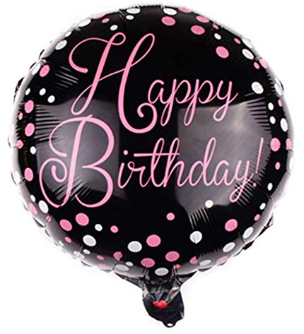DIWULI Happy Birthday Ballon Rosa - Geburtstag Party Deko