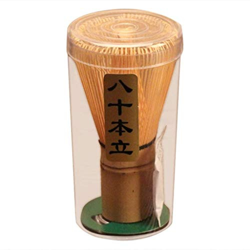 POFET Chasen - Frusta in polvere di bambù per tè giapponese, accessorio per cerimonia del tè giapponese, 70-75 rebbi, frusta da tè in bambù naturale, set da tè Matcha Preparazione di polvere Matcha