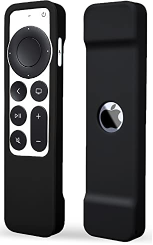 TOKERSE Case Compatible with Apple TV 4K Siri Remote 2021 2022 - Soft Silicone Remote Case Cover Sleeve Skin Compatible with Apple TV 4K / HD Siri Remote Controller (2nd & 3rd Gen) - Black