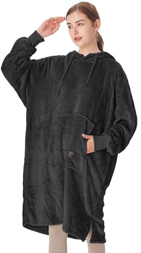 Catalonia Classy vestaglia donna invernale, felpa coperta indossabile, felpa calda, felpa vestito di pile, coperta con maniche cappuccio