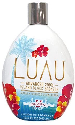 Tan Asz U Luau Advanced 200X Island Black Bronzer Dark Tanning Lotion Accelerator for Indoor Tanning Beds 13.5 fl. oz.