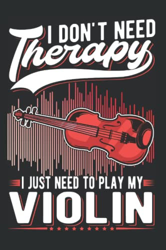 Geige Notizbuch: Geige Therapie Violine Geiger / 6x9 Zoll / 120 karierte Seiten Seiten