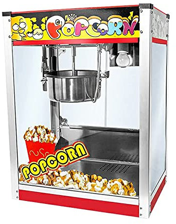 MNSRRN Fabricante de Palomitas de Palomitas de Cine Comercial, Fabricante de Palomitas de Aire Caliente de 1400 vatios con sartén Antiadherente Mantener cálido Fabricante de Palomitas de maíz