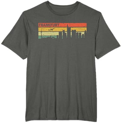 Frankfurt Tshirt Vintage Skyline Retro Stadt Deutschland T-Shirt