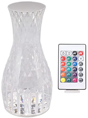 Diamant Kristall Tischlampe, RGB 16 Farben Wechselnde Nacht Kristall Licht, Petal Rose Light und Shadow Diamond Touch Lampen für Bar, Schlafzimmer, Restaurant Dekoration
