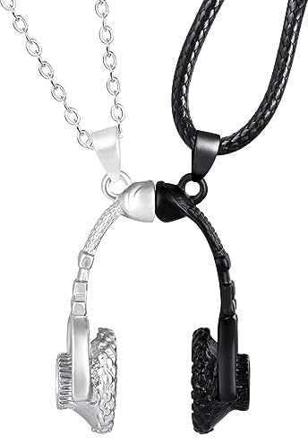 Feilok Kette Herren Frauen Legierung Herren Halskette mit Anhänger Headset Freundschaft Anhänger Kette für Liebe Herren Damen