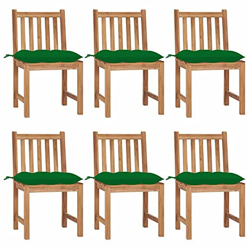 ARKEM Gartenstühle 6 STK. mit Kissen Massivholz Teak Klappstuhl FüR Den AußEnbereich