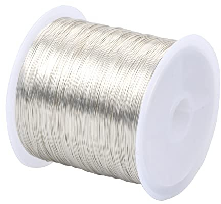Craft Wire 328ft - 0.016 Copper Wire for Beading & Jewelry-Making, Crafting Metal Wire, Silver Color