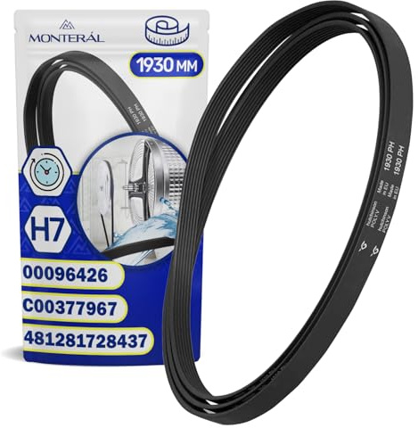 Keilriemen für den Trockner 1930 mm H7 8996470700601 für Aeg | mit dem Originalcode C00377967 für Indesit 481281728437 für Whirlpool 00096426 für Bosch - Garantie 10 Jahre - MONTERAL