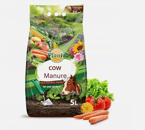 Cow Manure Pellets 5L/10L - Natural Fertilizer & Soil Enricher for Garden Plants (5l BAG)