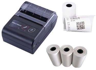 Impresora de inyección de tinta de mano Impresora de recibos de Bluetooth portátil inalámbrica 58mm 2 Impresoras térmicas de Bluetooth Fabricante de etiquetas for tiendas Mini Bill Printer Supplies N