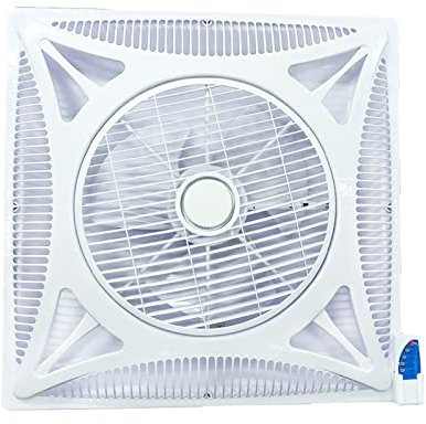 ZJSZJS Bathroom Exhaust Fan Integrated Ceiling Ventilation Fan 60×60CM Embedded Smart Remote Ventilation Fan Household/commercial Ceiling Exhaust Fan, 3 Speed Settings, White Bathroom Fan