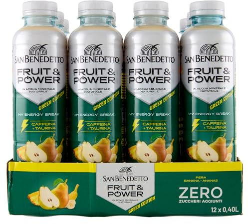 Fruit e Power Green Edition San Benedetto da 12 bottiglie in 0,4Lt - Pera - Banana - Ananas